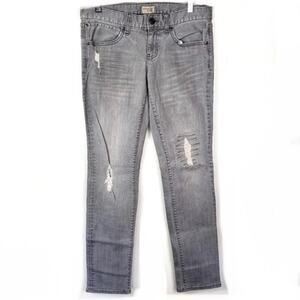 GAP Women's Grey Distressed Slim Boyfriend Jeans Sz 8/29